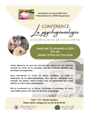 Image de couverture - LES CLES DU BIEN ETRE - CONFERENCE PSYCHOGENEALOGIE