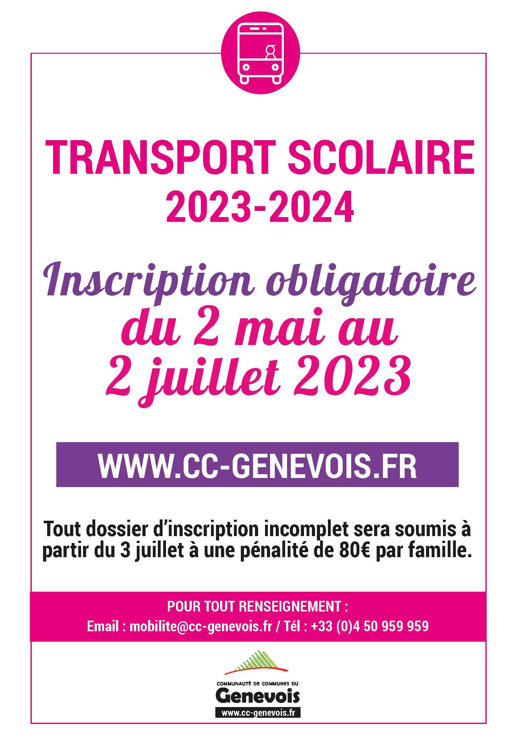 Image de couverture - Inscription au transport scolaire 2023/2024