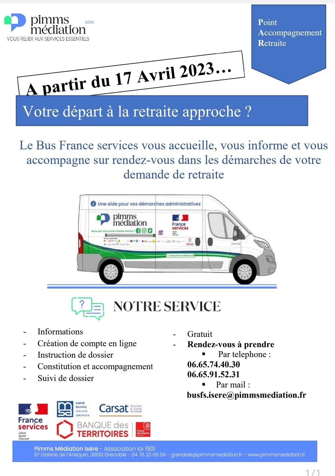 Image de couverture - Permanence Bus France Services - Point Accompagnement Retraite