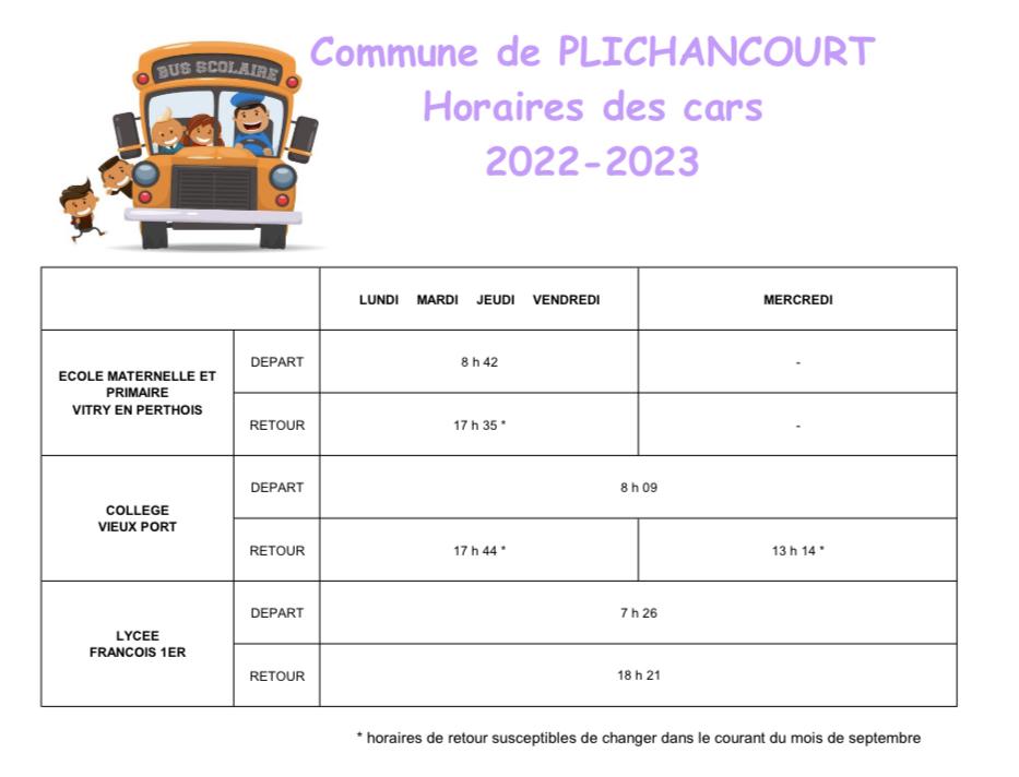 Image de couverture - horaires ramassage scolaire - primaire - collège - lycée