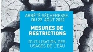 Image de couverture - Nouvel arrêté préfectoral du 22 août 2022 appliquant des restrictions des usages de l’eau