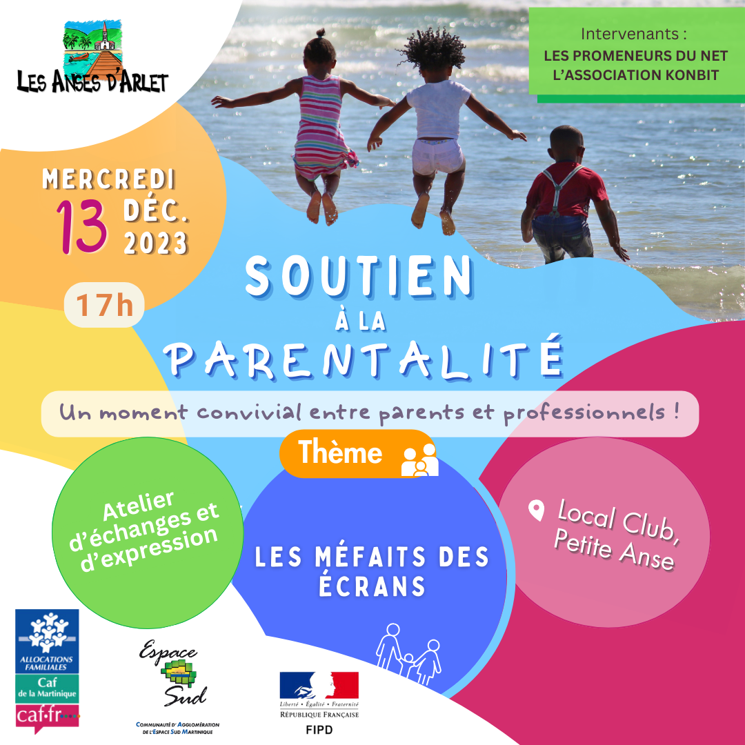 Image de couverture - ATELIER SOUTIEN A LA PARENTALITE | MER. 13 DEC. | 17h au Local Club de Petite Anse