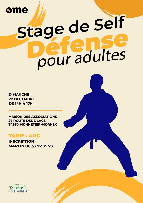 Image de couverture - stage de self defense adultes le 22 décembre à partir de 14h