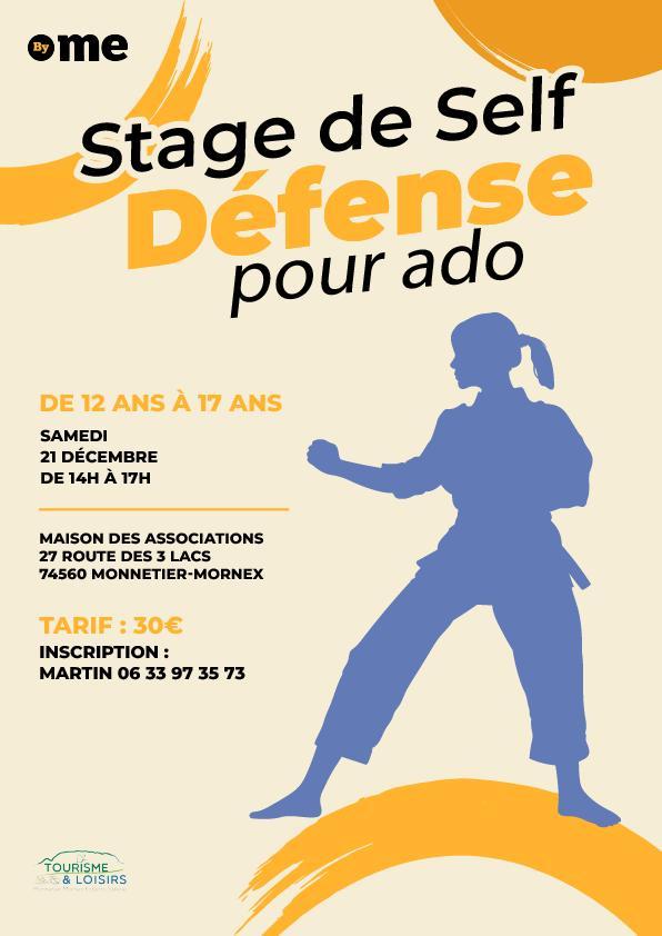 Image de couverture - stage de self defense ados le 21 décembre à partir de 14h