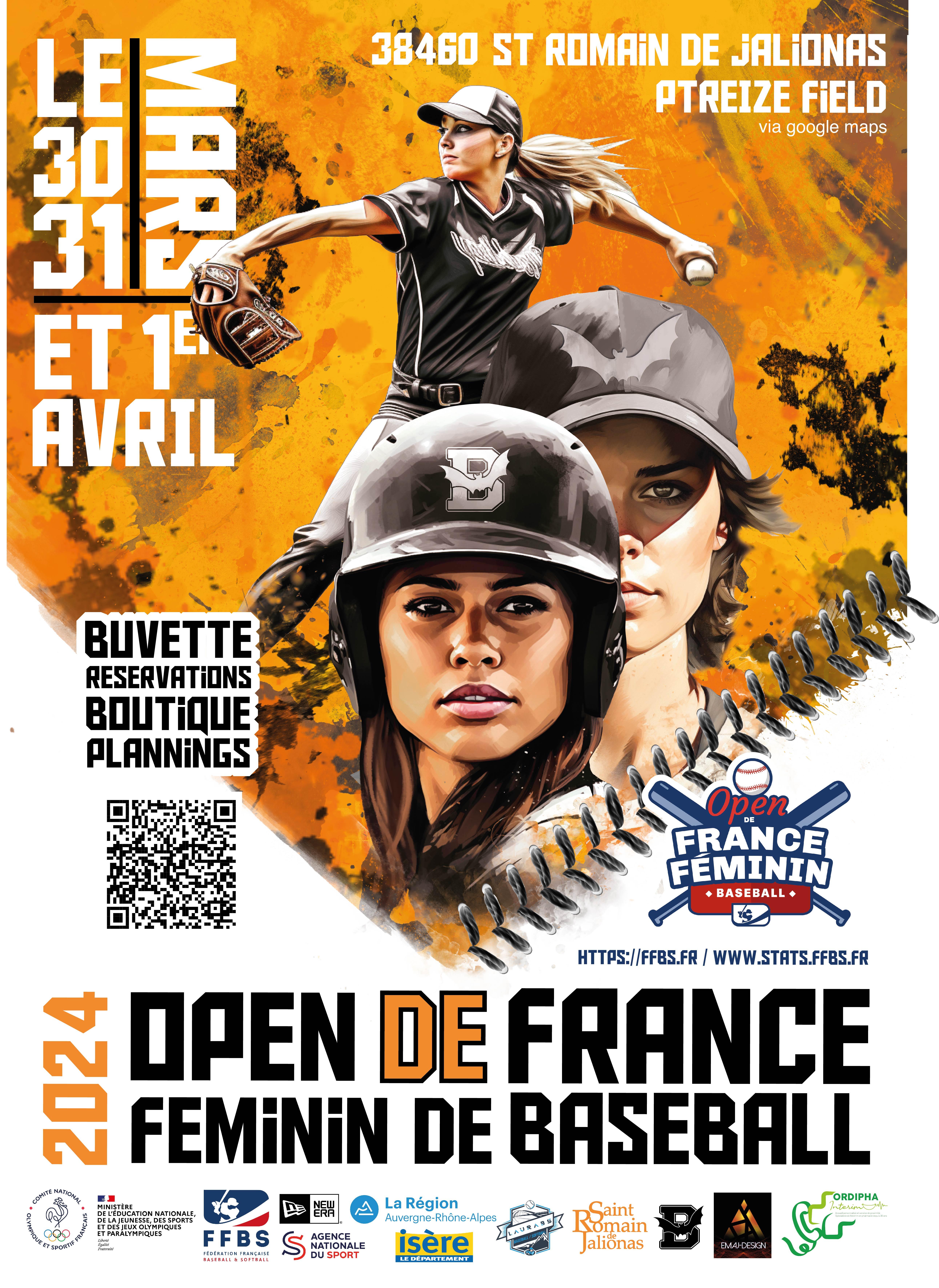 Image de couverture - OPEN DE FRANCE FEMININ DE BASEBALL: 30-31 mars et 1er avril 2024