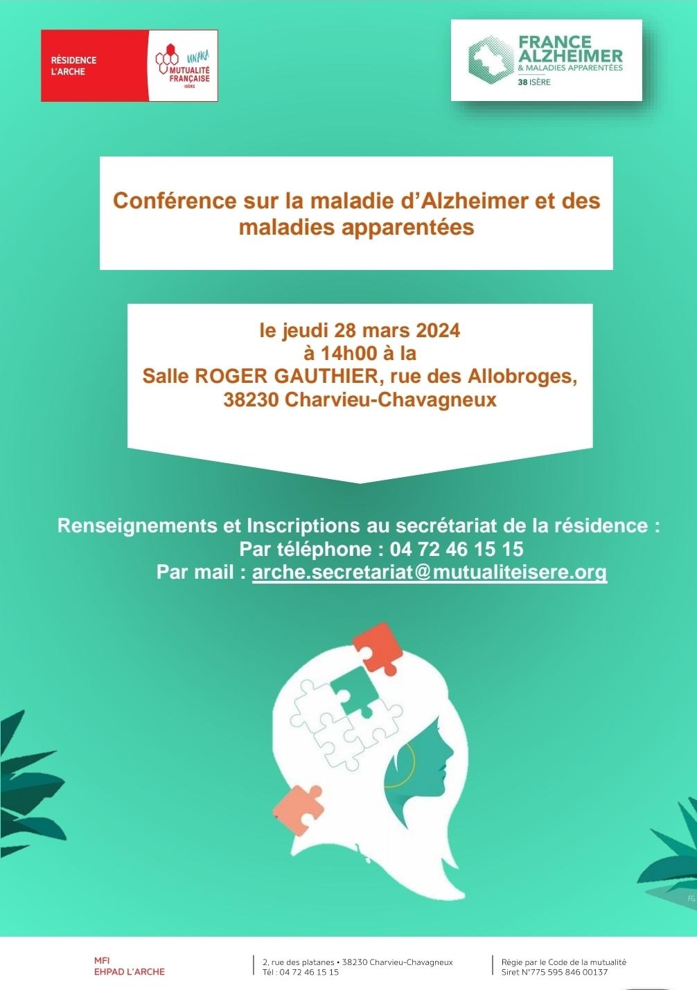 Image de couverture - Conférence sur la maladie d'Alzheimer et des maladies apparentées 28 Mars