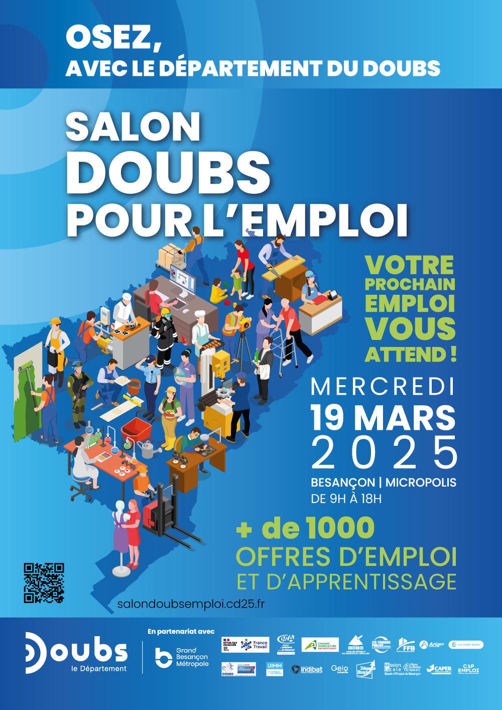 Image de couverture - Salon Doubs pour l'emploi, le mercredi 19 mars 2025 à Micropolis, Besançon