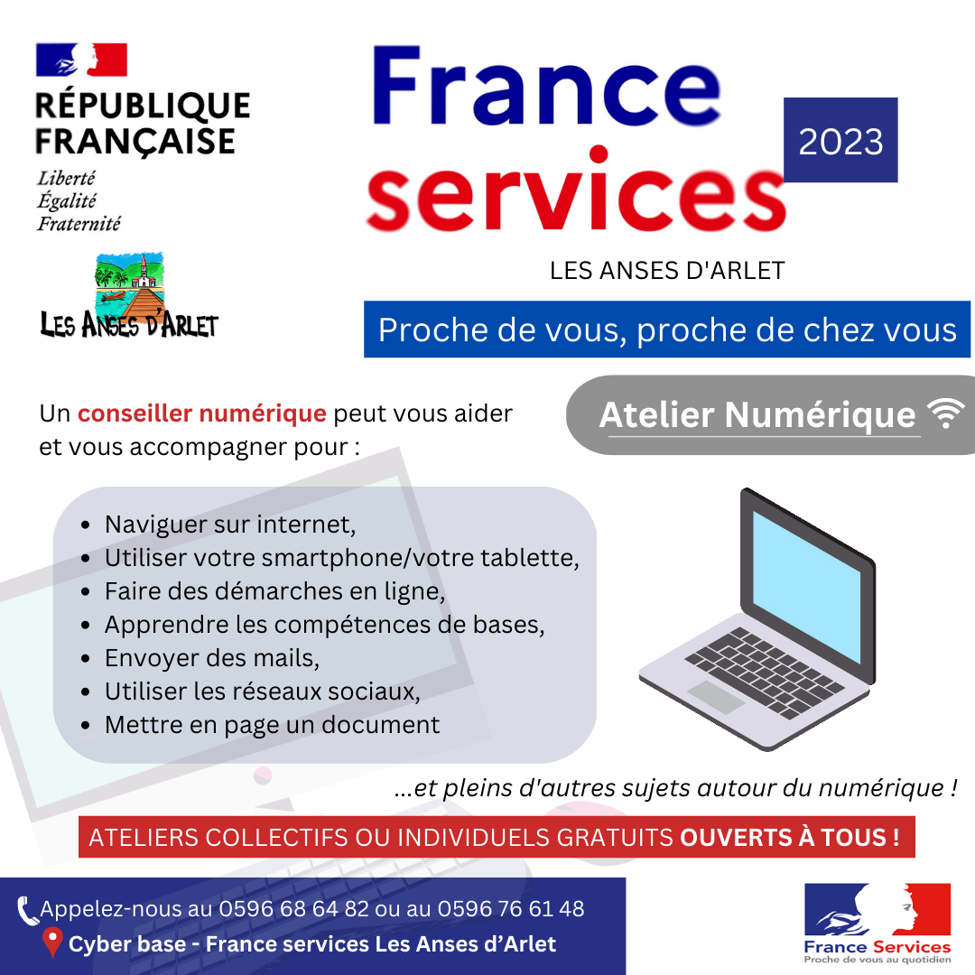 Image de couverture - Atelier numérique | France Services Les Anses d'Arlet