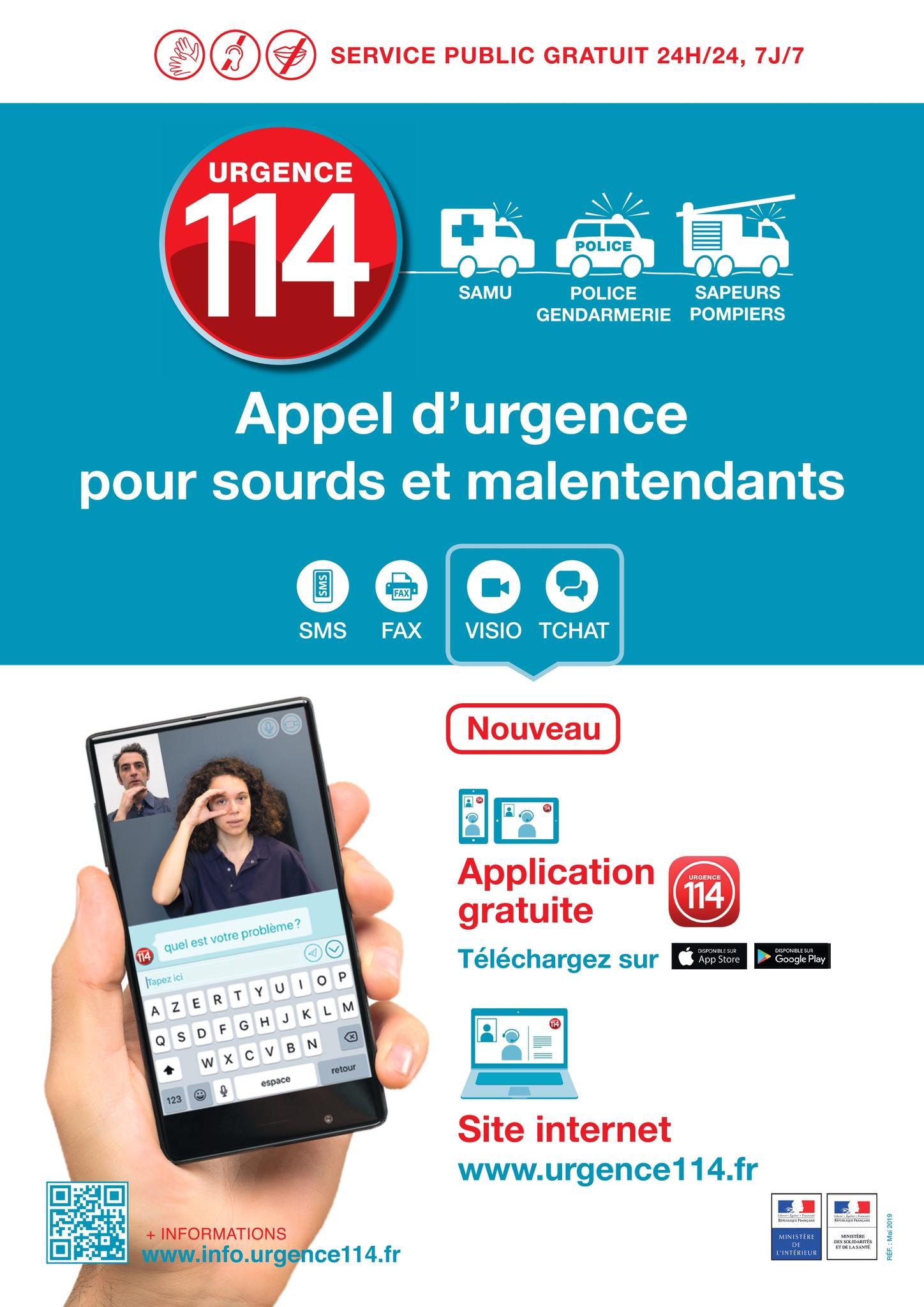 Image de couverture - URGENCE 114 - le service public d’urgence réservé aux personnes sourdes, sourdaveugles, malentendantes et aphasiques