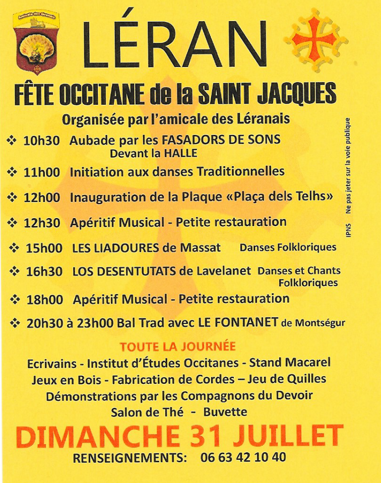 Image de couverture - Fête Occitane de la Saint Jacques le 31 juillet 2022