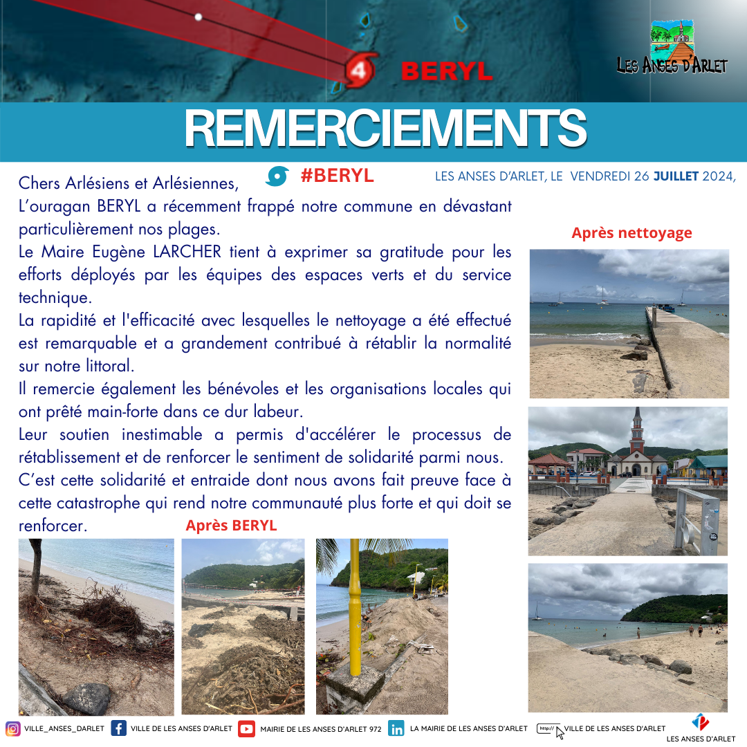 Image de couverture - Ouragan Beryl| Remerciements