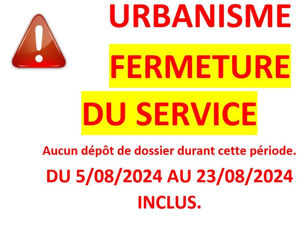 Image de couverture - fermeture du service urbanisme de la mairie.