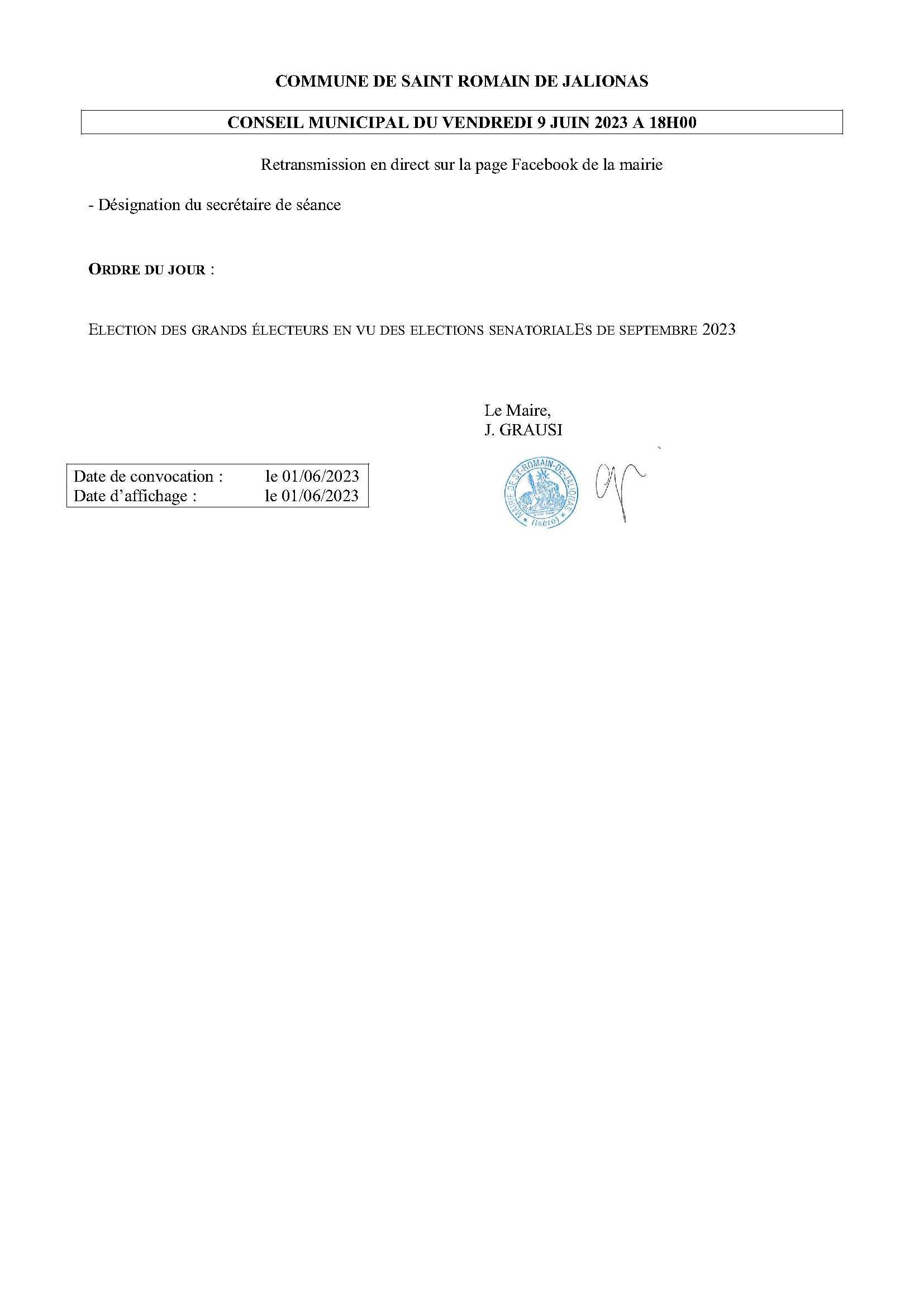 Image de couverture - CONSEIL MUNICIPAL 09/06/2023-18h00