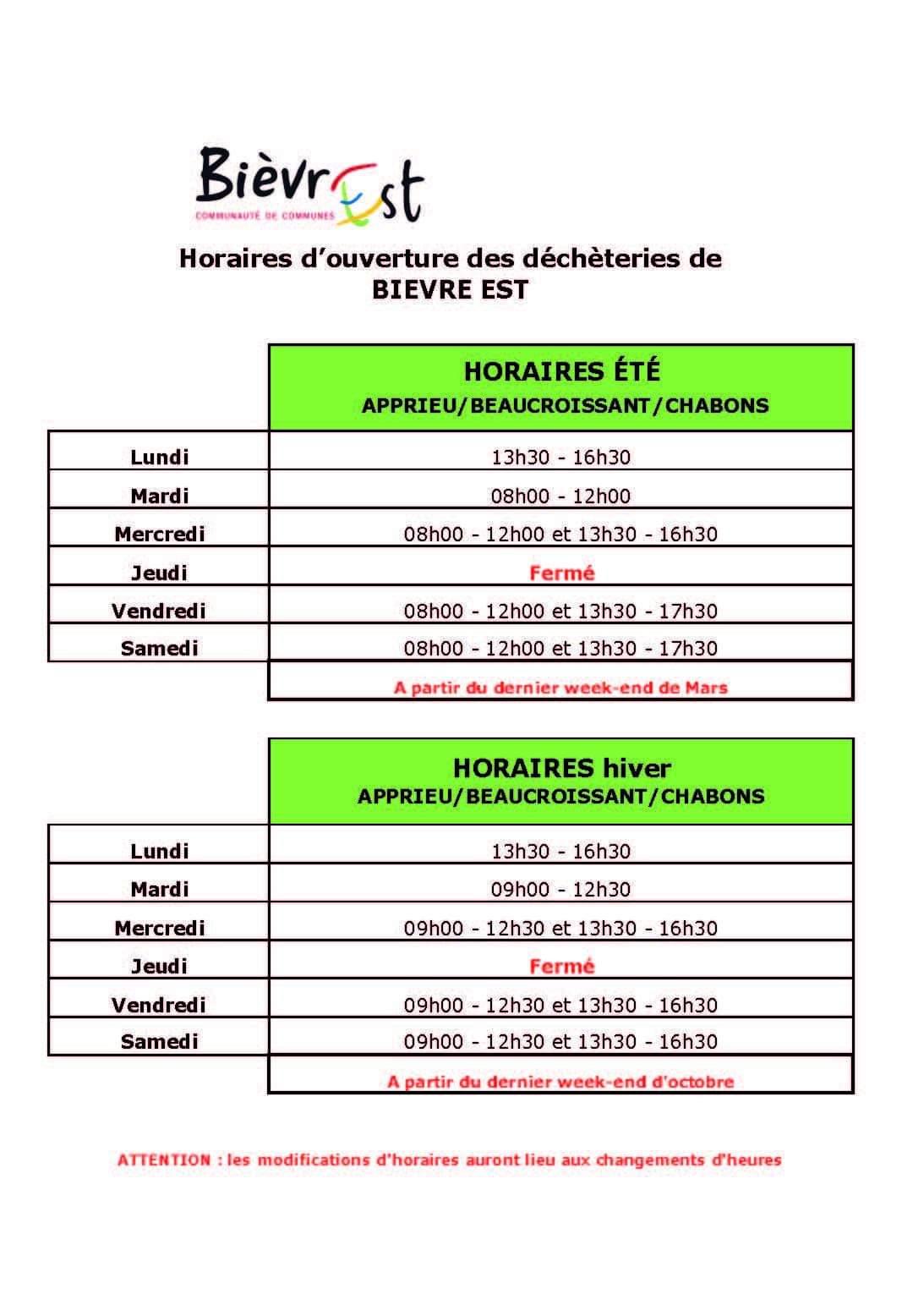 Image de couverture - [♻️HORAIRES DÉCHÈTERIES]