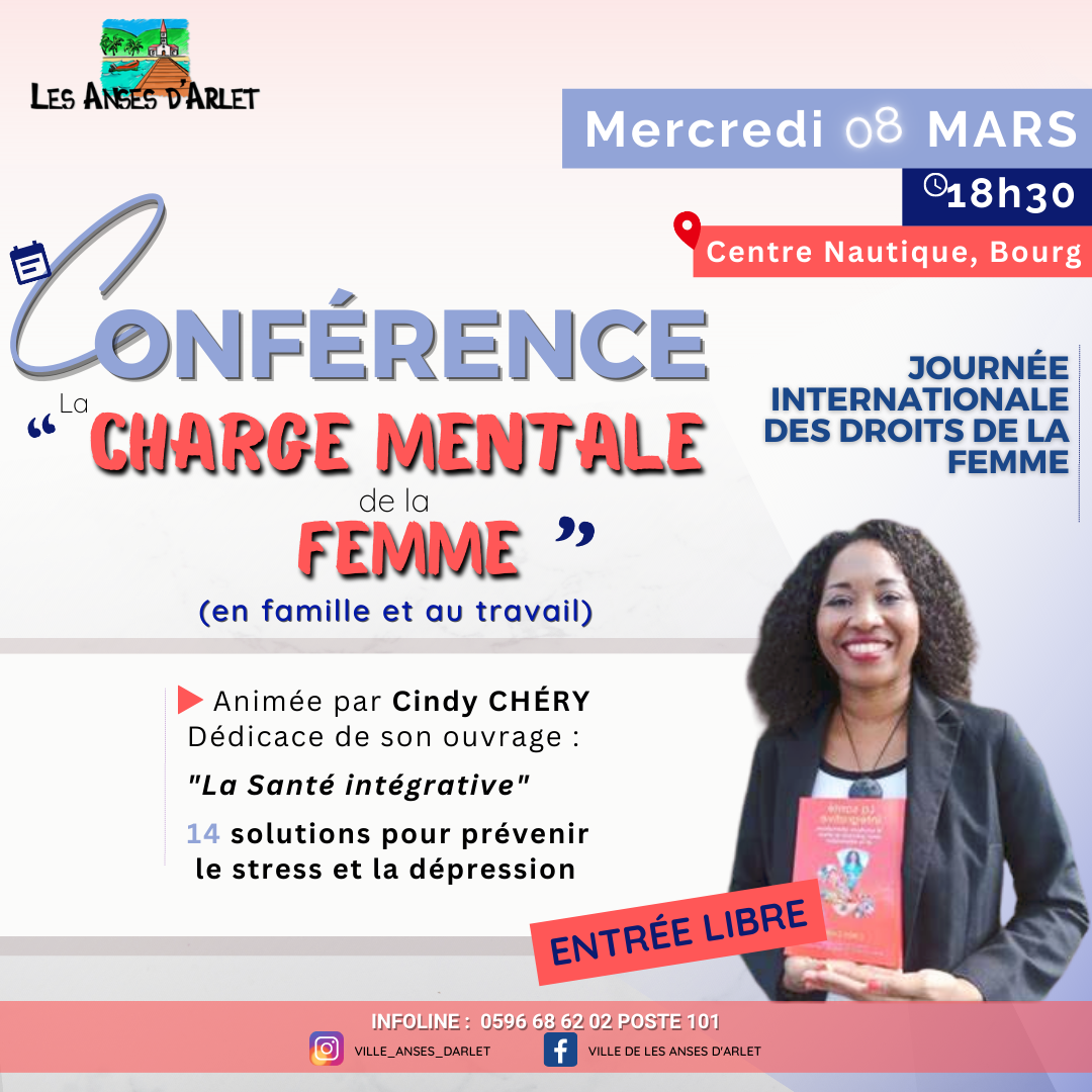Image de couverture - Conférence : La charge mentale de la femme | Mercredi 08 mars 2023 - Journée internationale des droits de la Femme