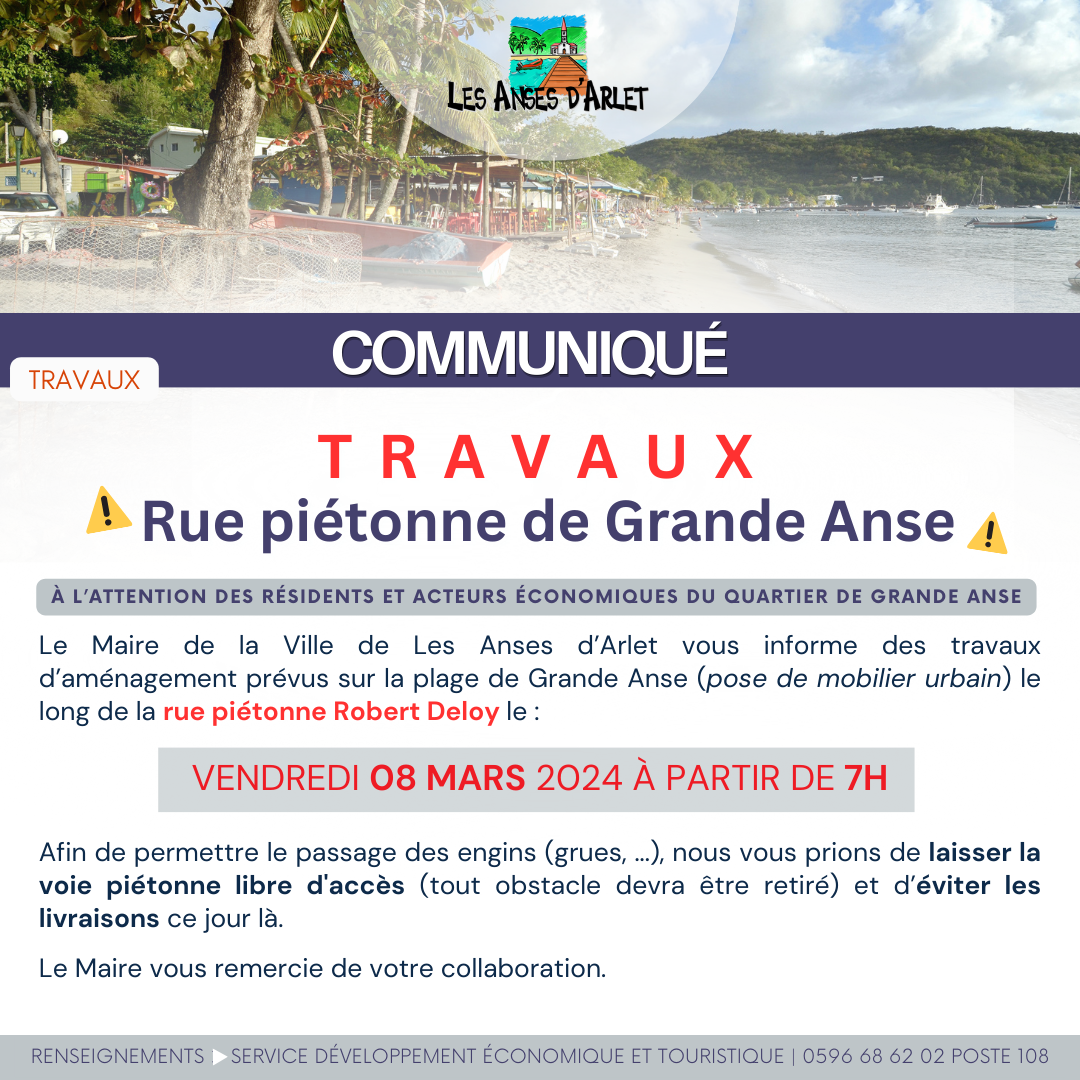 Image de couverture - TRAVAUX RUE PIETONNE DE GRANDE ANSE