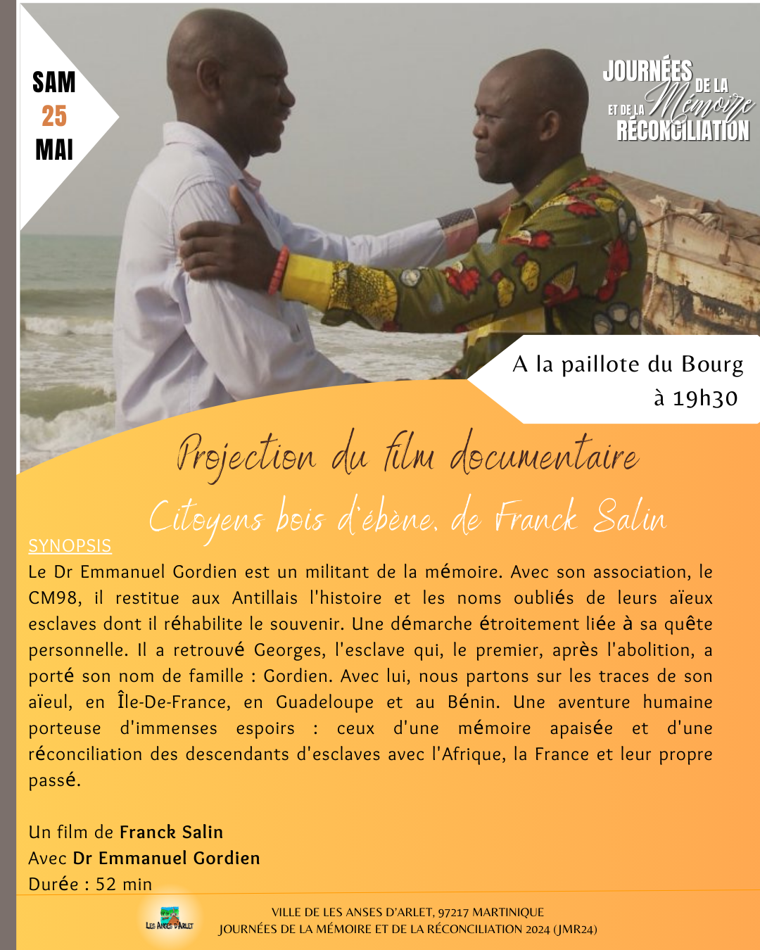 Image de couverture - Projection de film  "Citoyens bois d'ébène" le samedi 25 Mai 2024