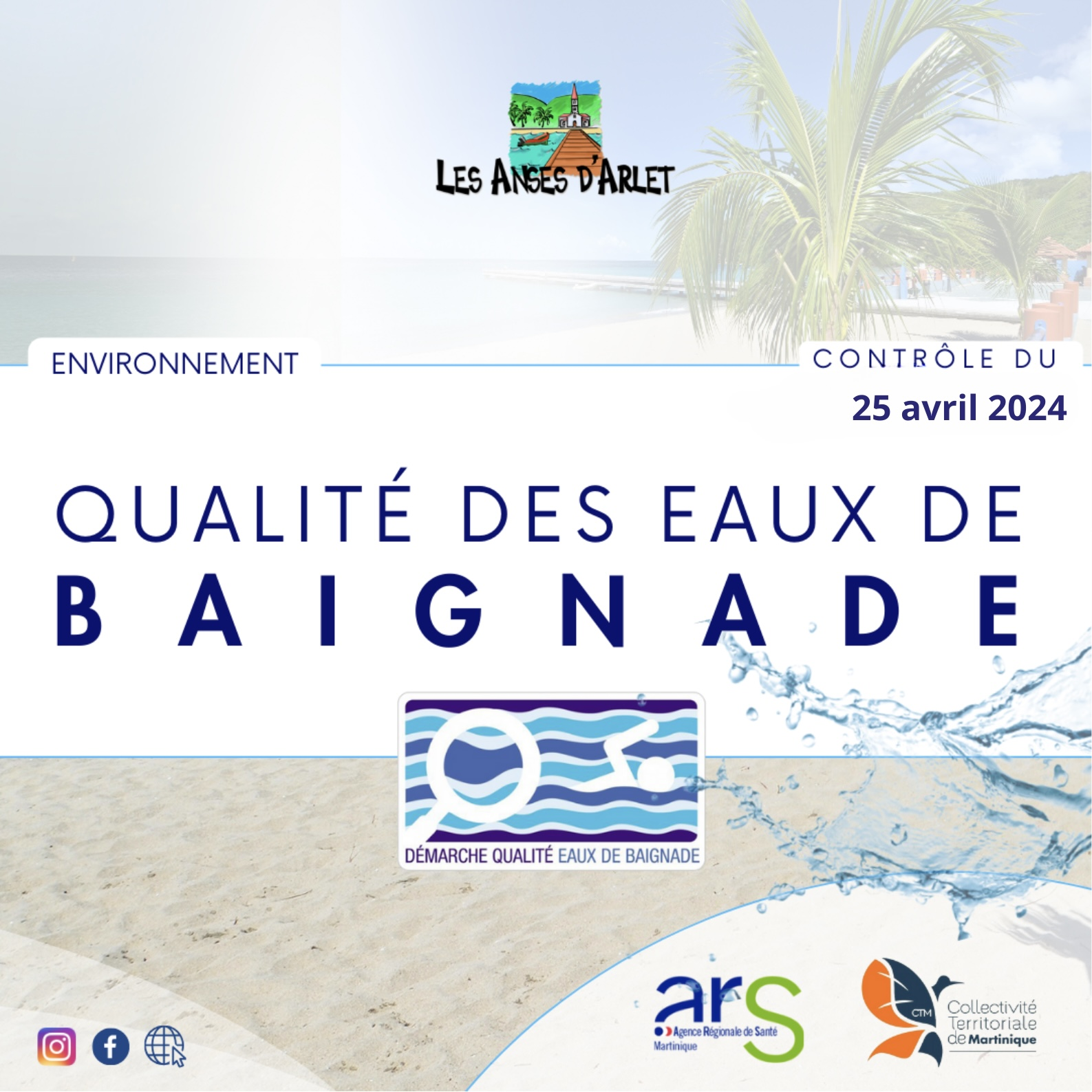 Image de couverture - Qualité des eaux de baignade Martinique