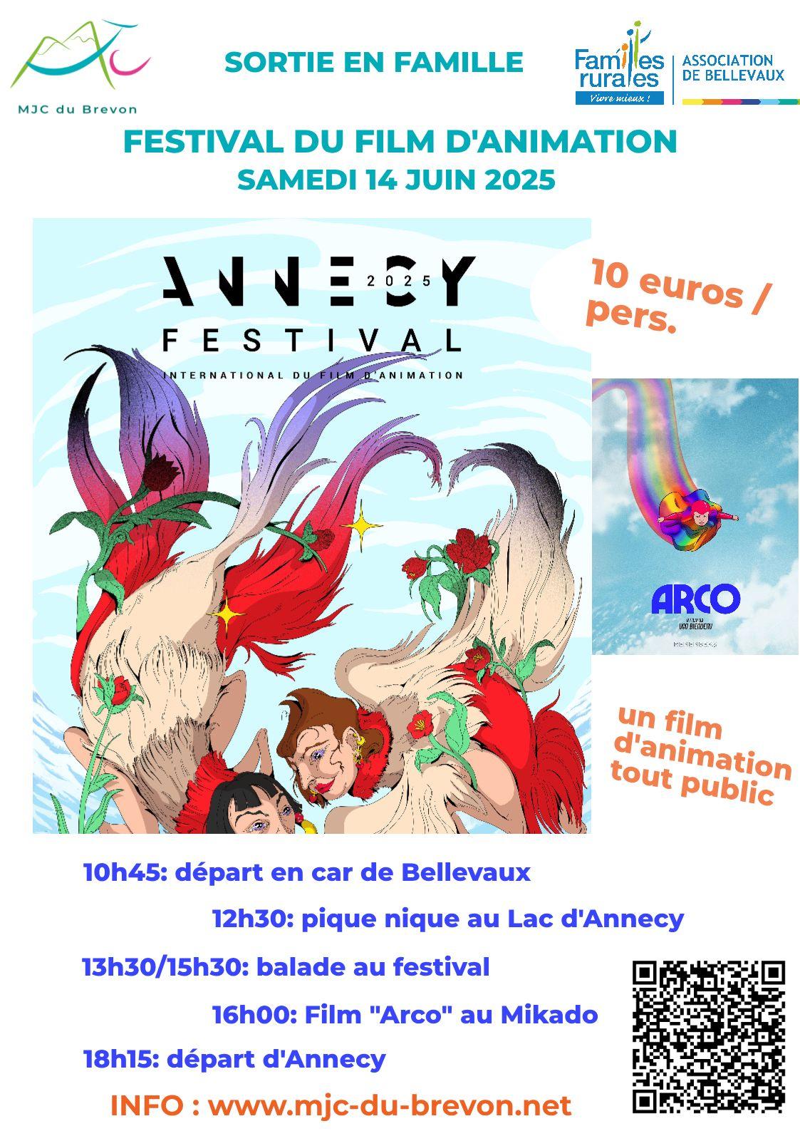 Image de couverture - Sortie au festival du film d'animation à Annecy le 14 juin