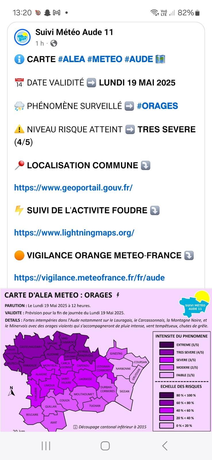 Image de couverture - Vigilance orange orages