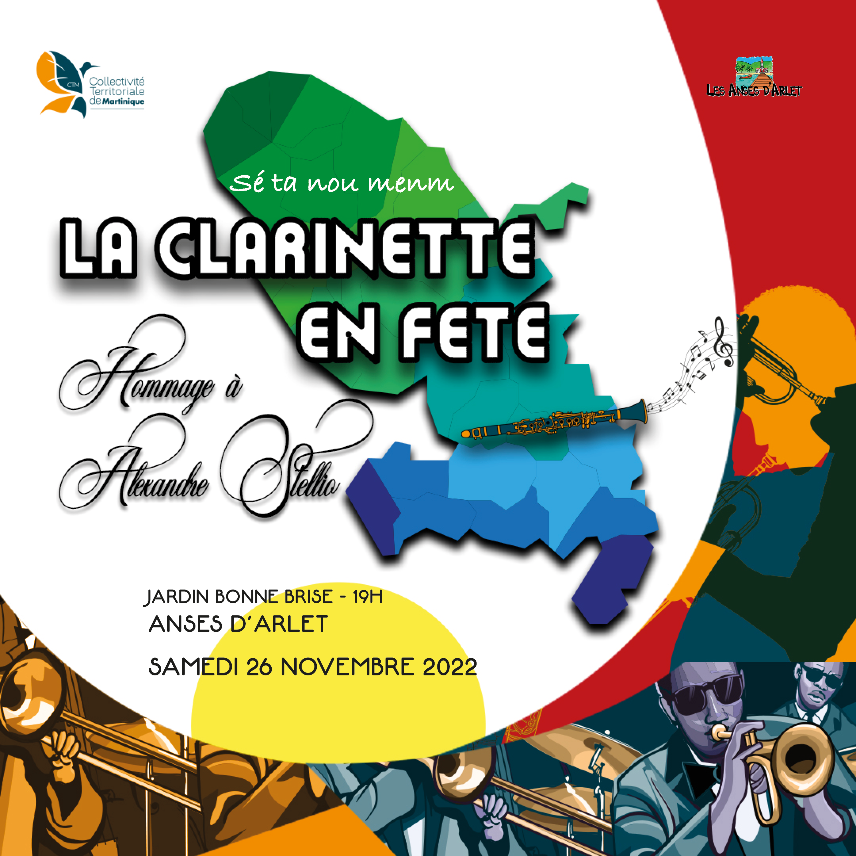 Image de couverture - Invitation concert Gustave Francisque | Clarinette en fête | Ville de Les Anses d'Arlet