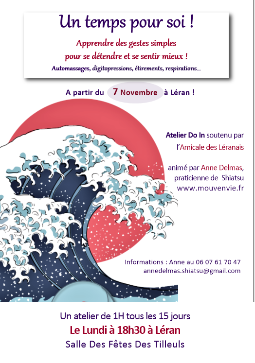Image de couverture - Atelier d'automassage DO IN à partir du 7 novembre à Léran