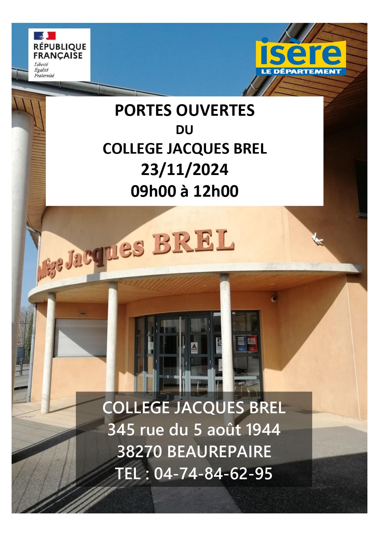 Image de couverture - Portes ouvertes au collège Jacques Brel