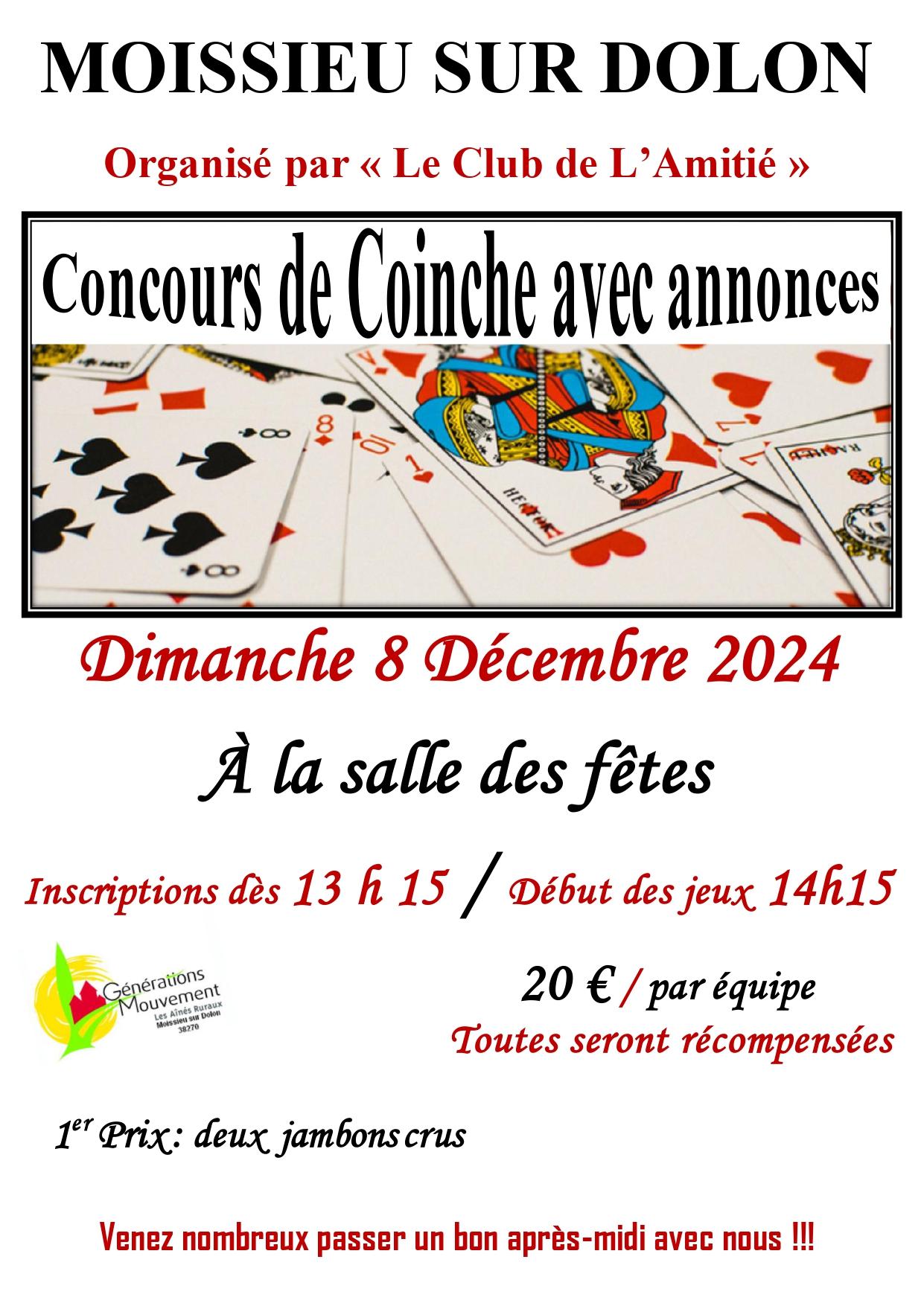 Image de couverture - Concours de coinche du club de l’ amitié