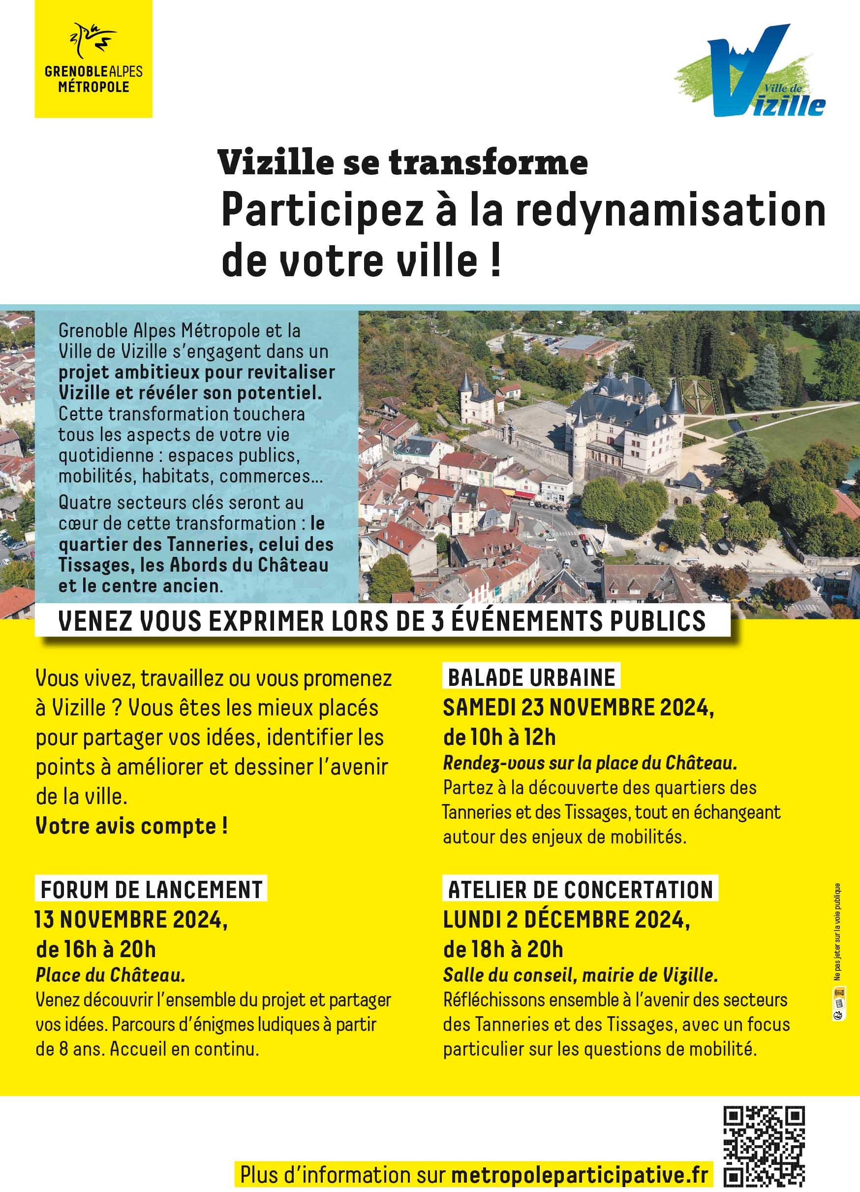 Image de couverture - VIZILLE SE TRANSFORME : FORUM DE LANCEMENT  MERCREDI 13 NOVEMBRE