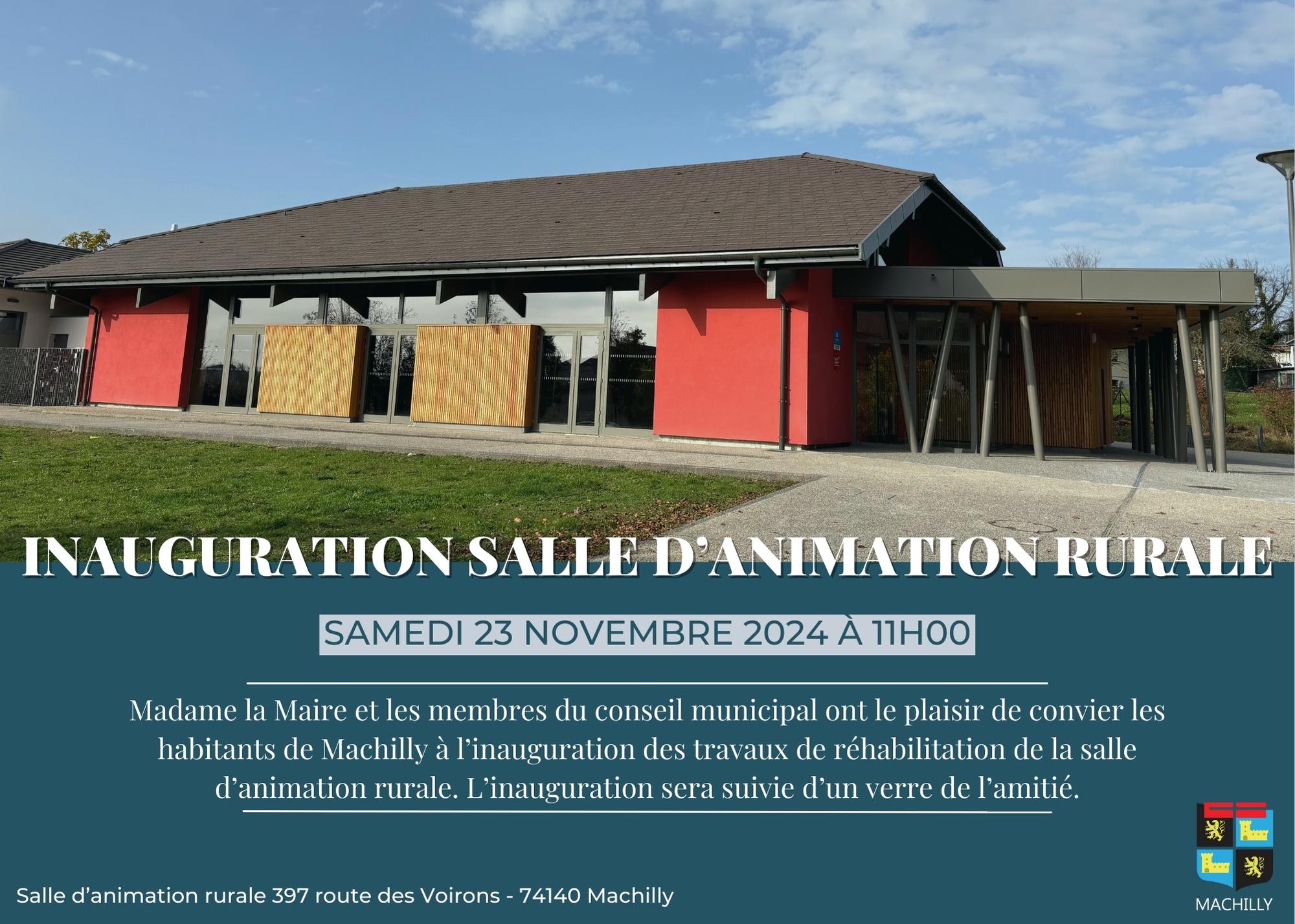 Image de couverture - Inauguration Salle d'Animation Rurale