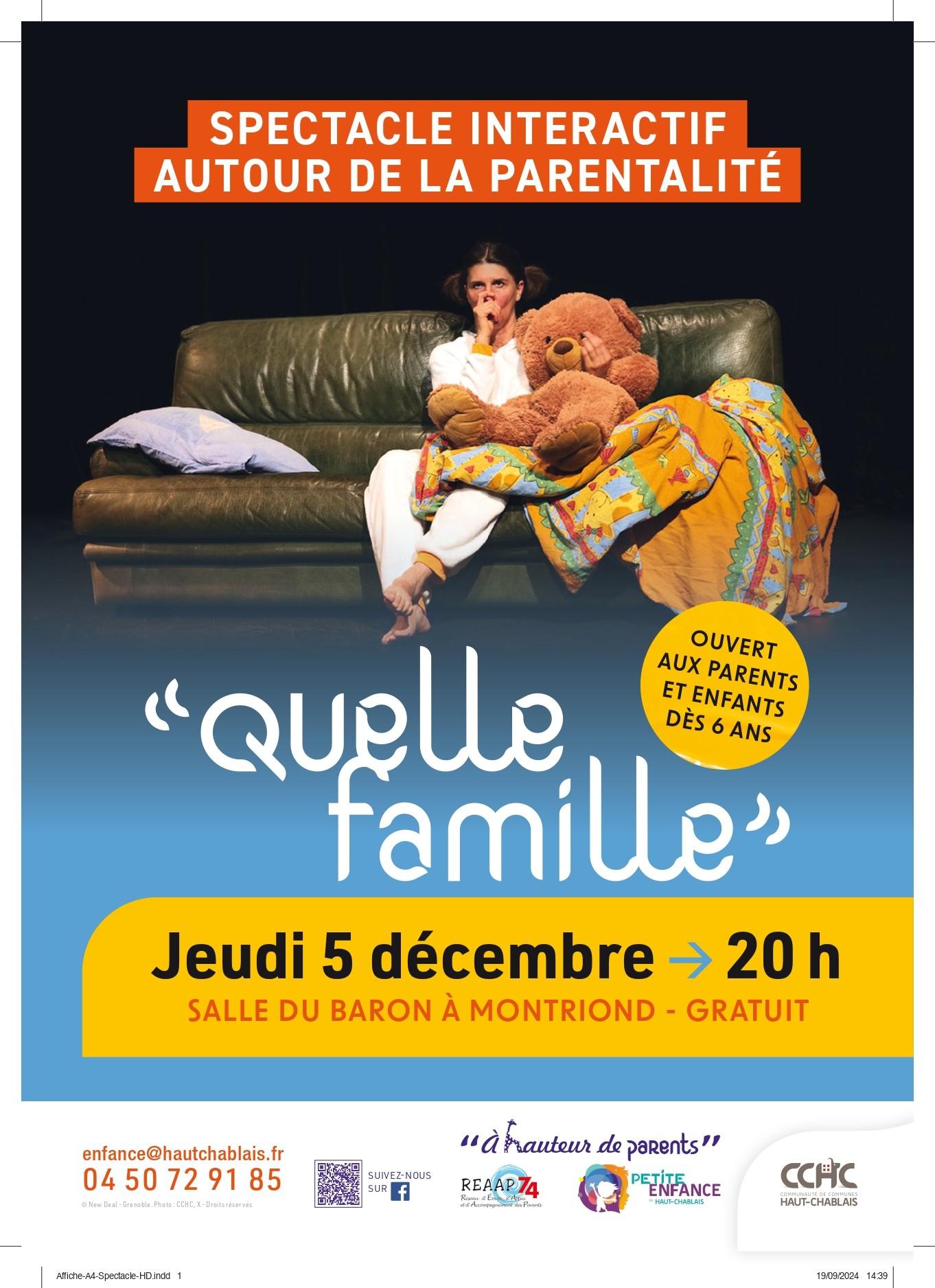 Image de couverture - Spectacle autour de la parentalité  5 décembre 20H à MONTRIOND