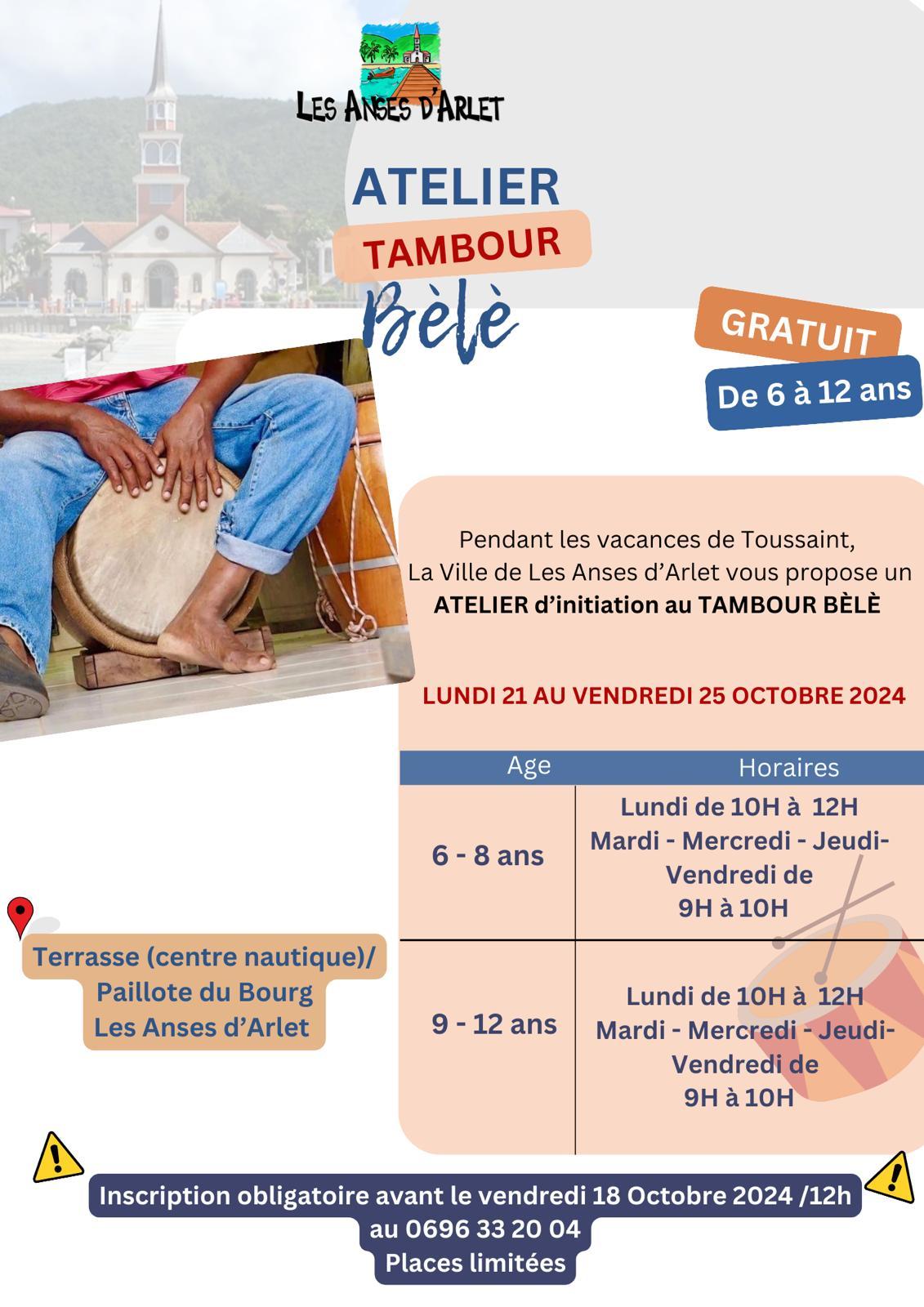 Image de couverture - Atelier Tambour Bèlè|Vacances de Toussaint