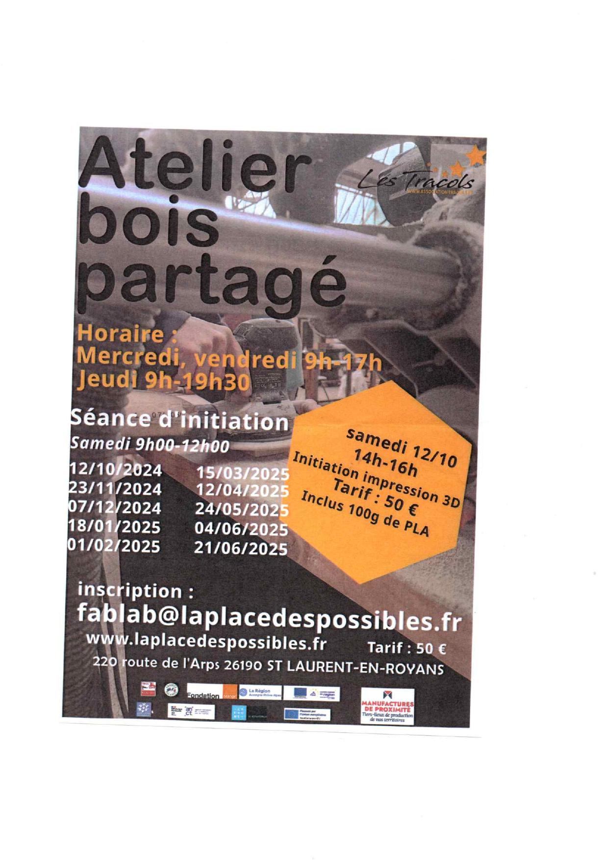 Image de couverture - Atelier bois partagé !