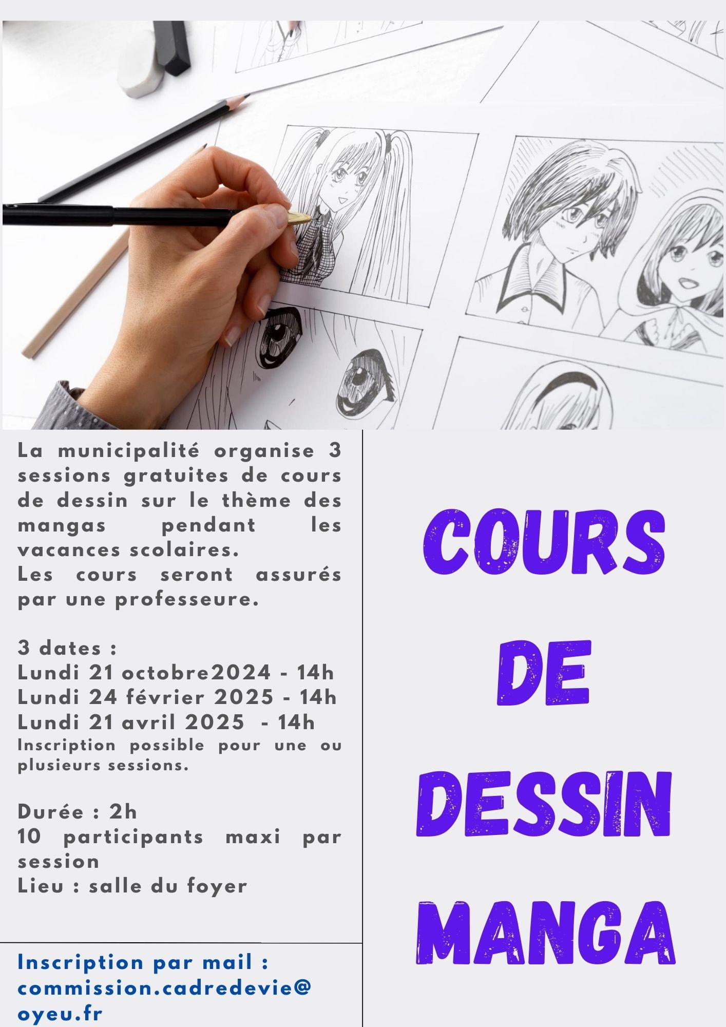 Image de couverture - COURS DE DESSIN MANGA 2024/2025