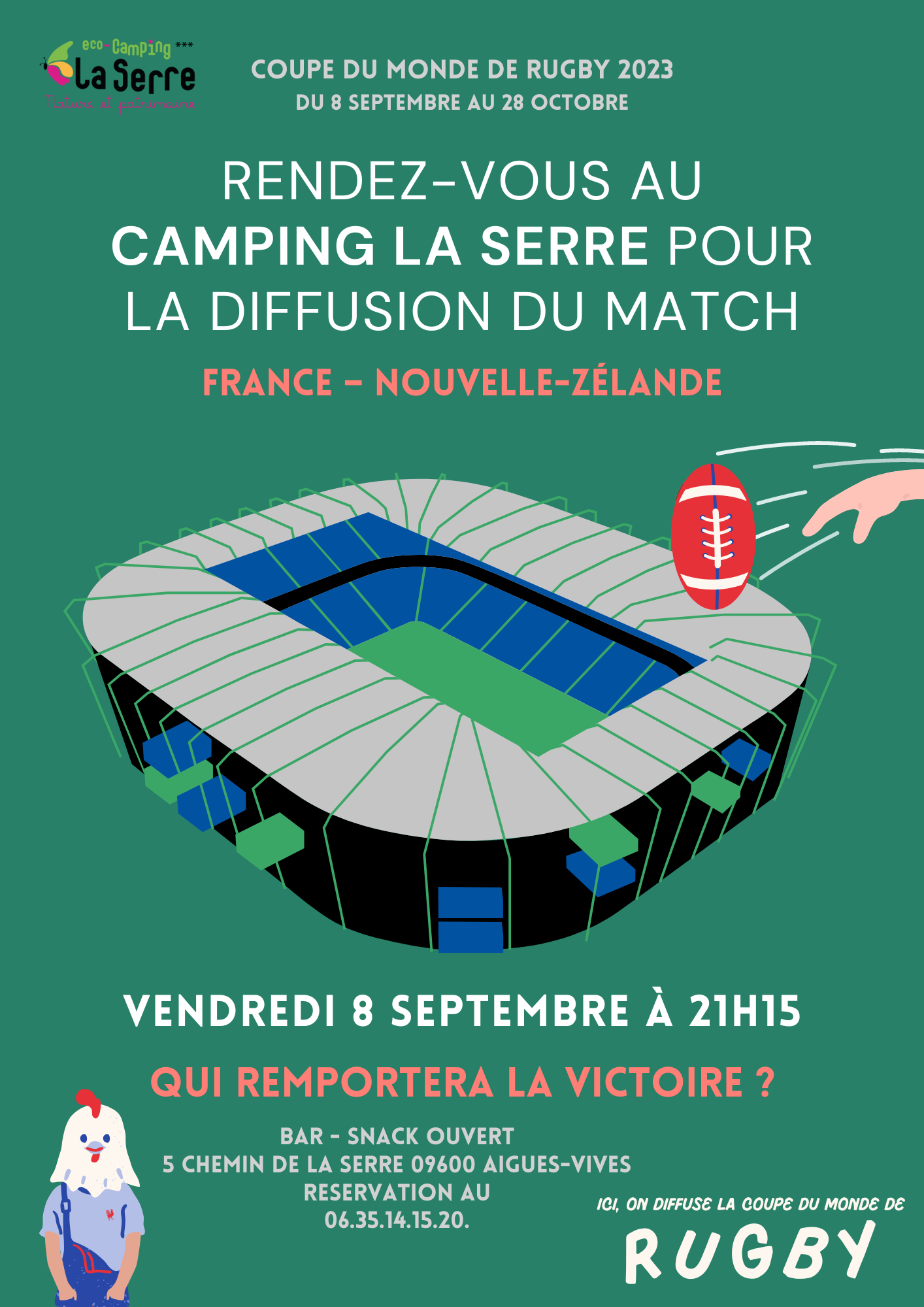 Image de couverture - Coupe du monde de Rugby au camping La Serre d'Aigues-Vives