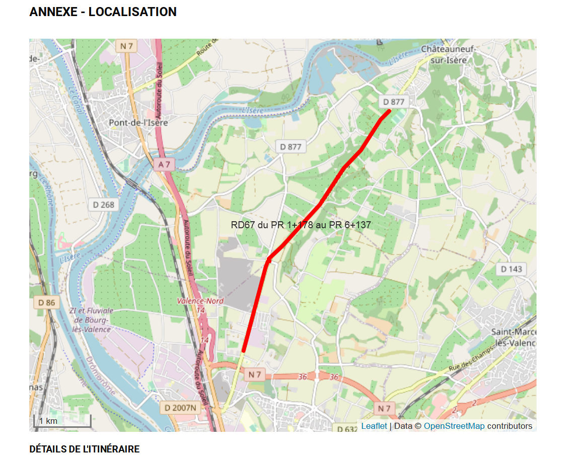 Image de couverture - Tirage de fibre optique sur la route départementale RD67 du 12 au 26 septembre