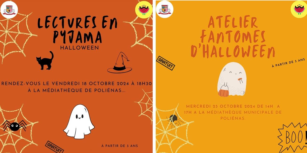 Image de couverture - C'est bientôt HALLOWEEN à la médiathèque de Poliénas !!