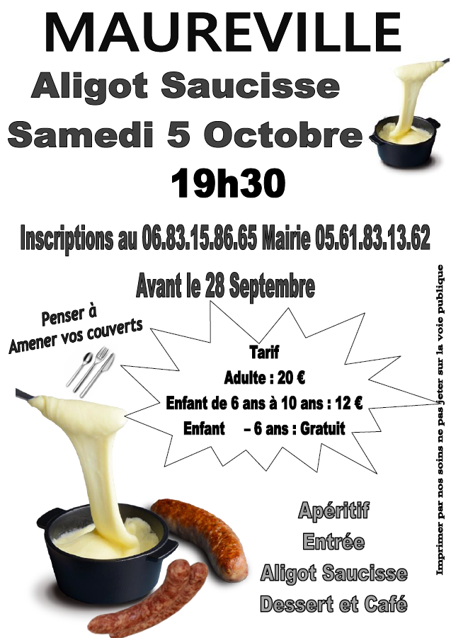 Image de couverture - Aligot Saucisse le samedi 5 octobre