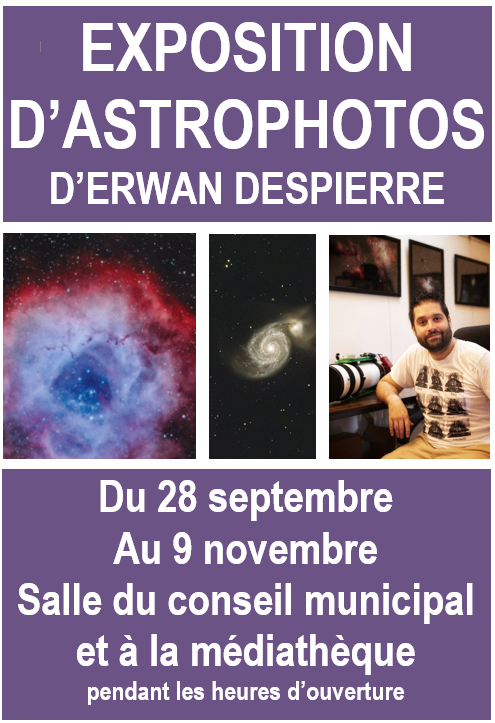 Image de couverture - EXPOSITION D'ASTROPHOTOS D'ERWAN DESPIERRE