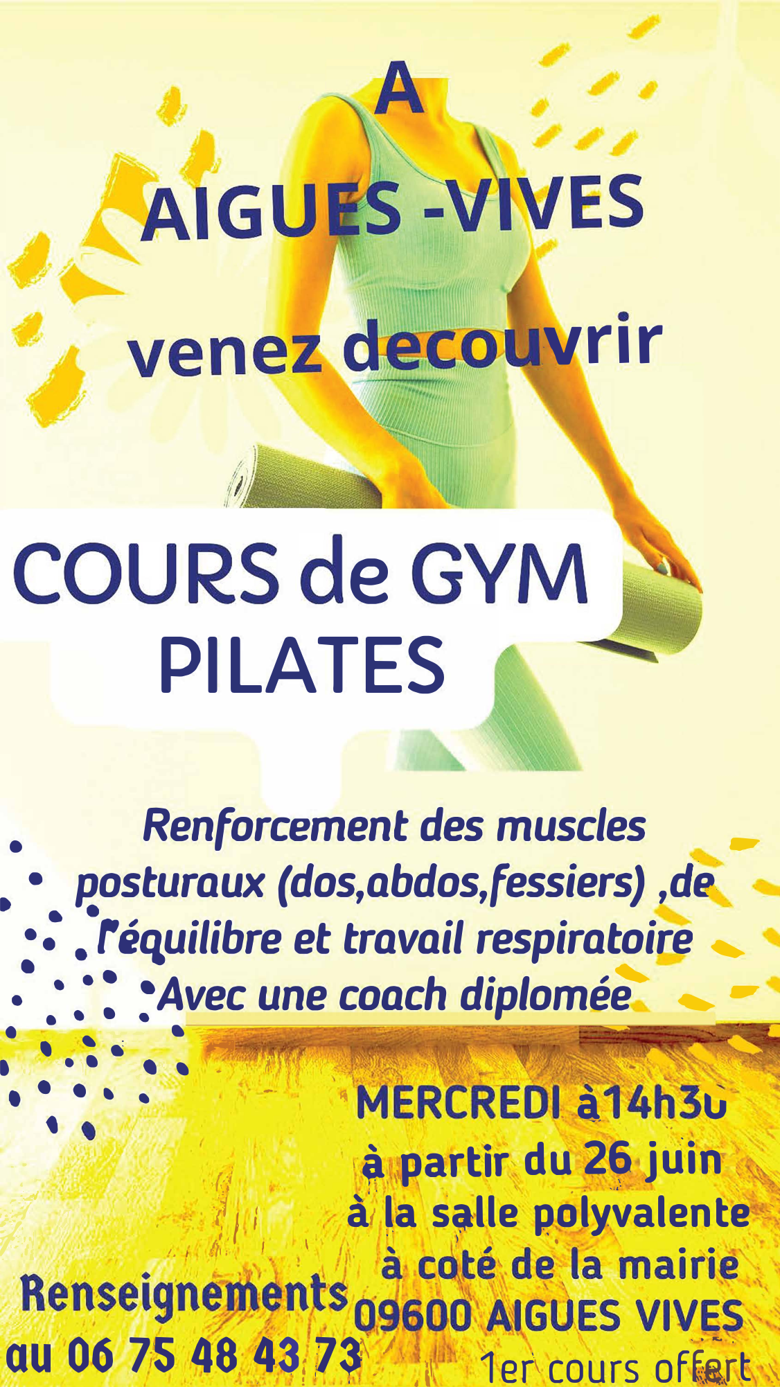 Image de couverture - Cours de GYM PILATES